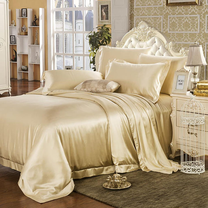 19 Momme Silk Duvet Cover Set - Gold