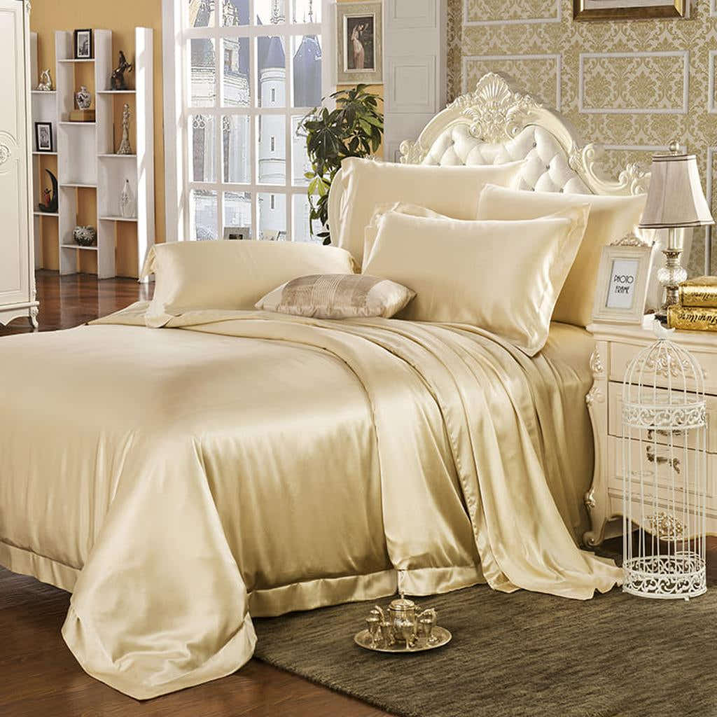 19 Momme Silk Duvet Cover Set - Gold