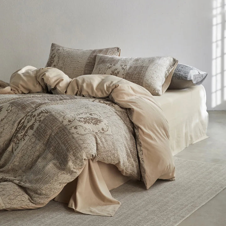 Vintage Patchwork Style Cotton Jacquard Bedding Set