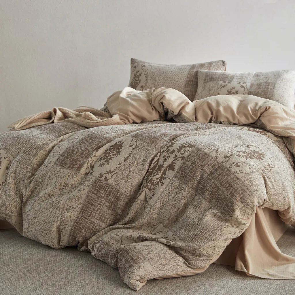 Vintage Patchwork Style Cotton Jacquard Bedding Set