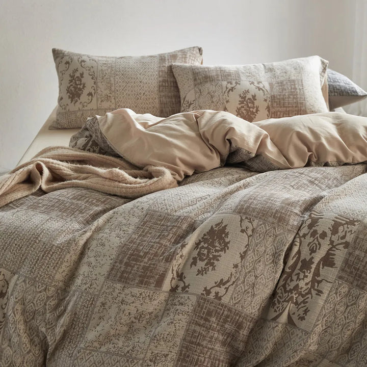 Vintage Patchwork Style Cotton Jacquard Bedding Set