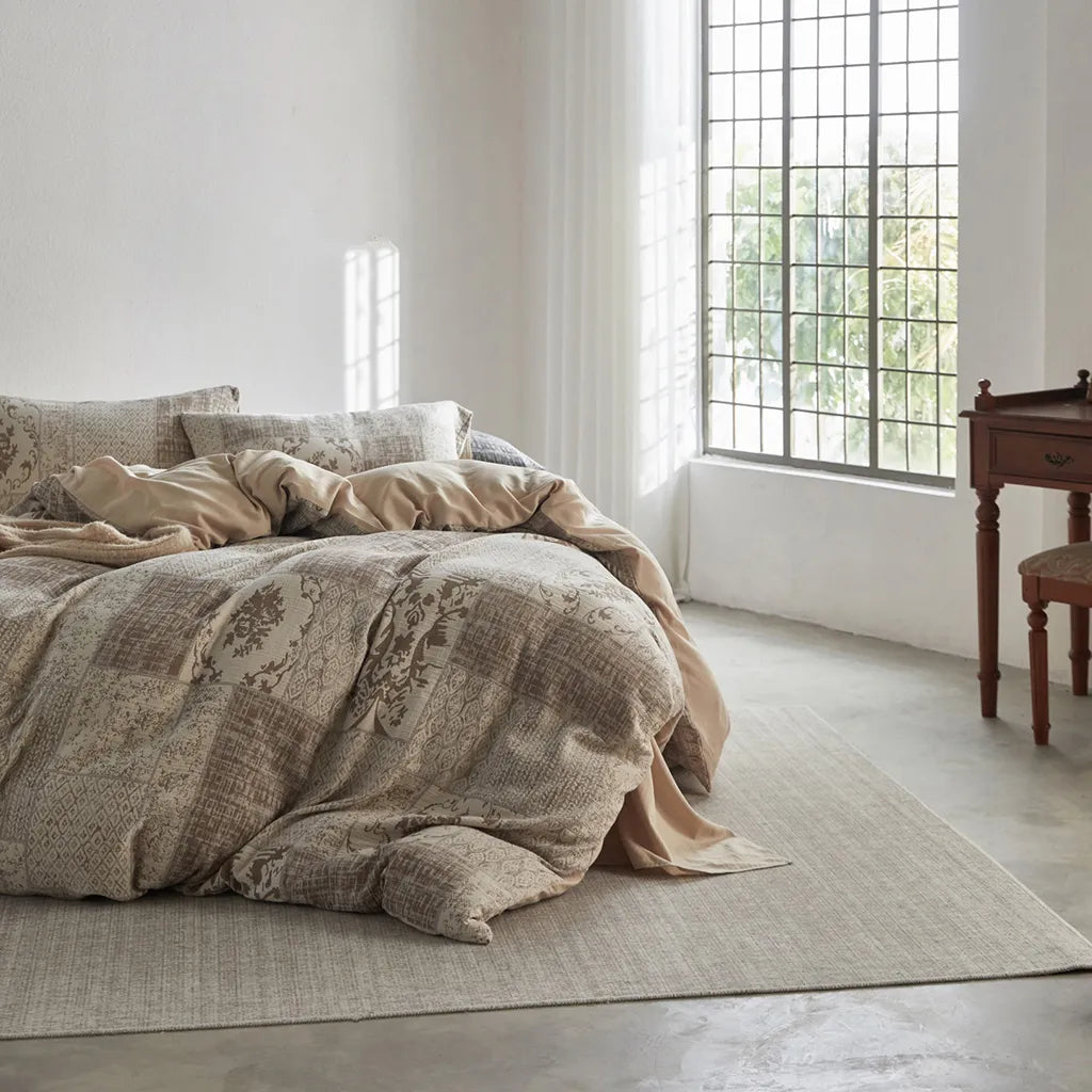 Vintage Patchwork Style Cotton Jacquard Bedding Set