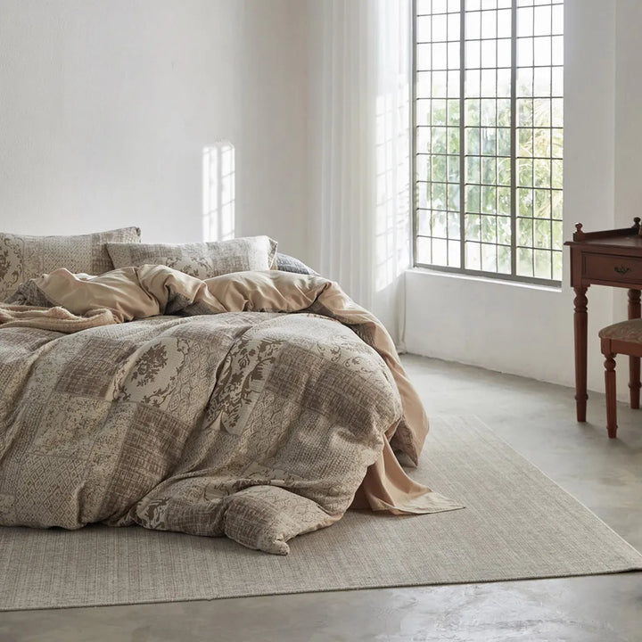 Vintage Patchwork Style Cotton Jacquard Bedding Set