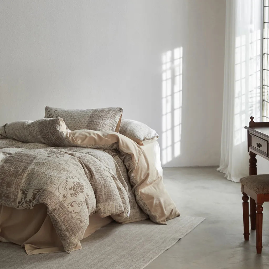 Vintage Patchwork Style Cotton Jacquard Bedding Set