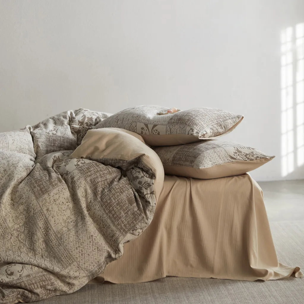 Vintage Patchwork Style Cotton Jacquard Bedding Set