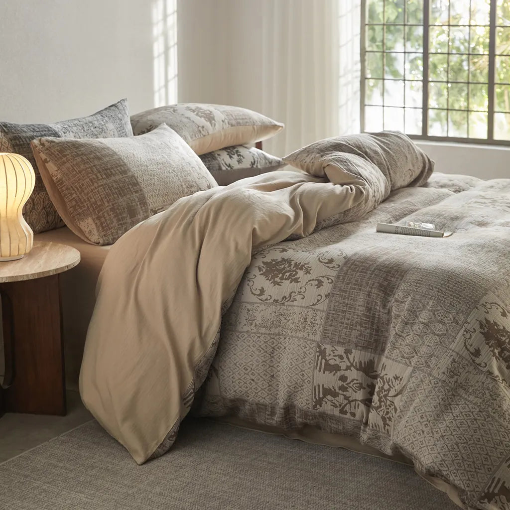 Vintage Patchwork Style Cotton Jacquard Bedding Set