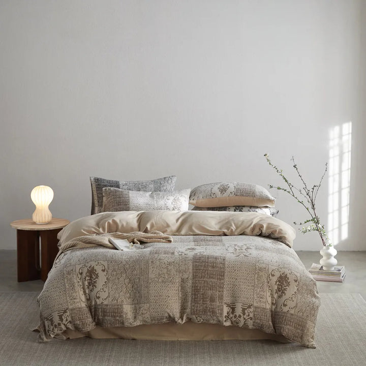 Vintage Patchwork Style Cotton Jacquard Bedding Set