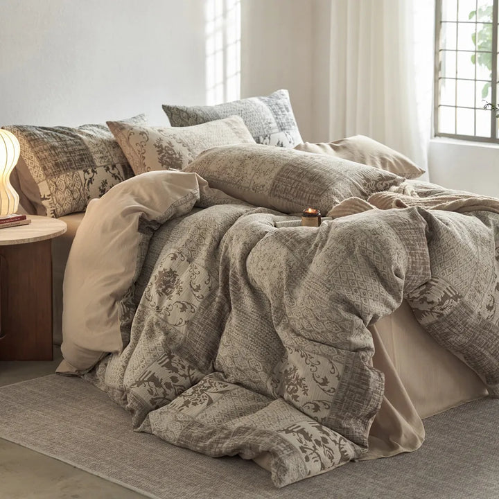 Vintage Patchwork Style Cotton Jacquard Bedding Set