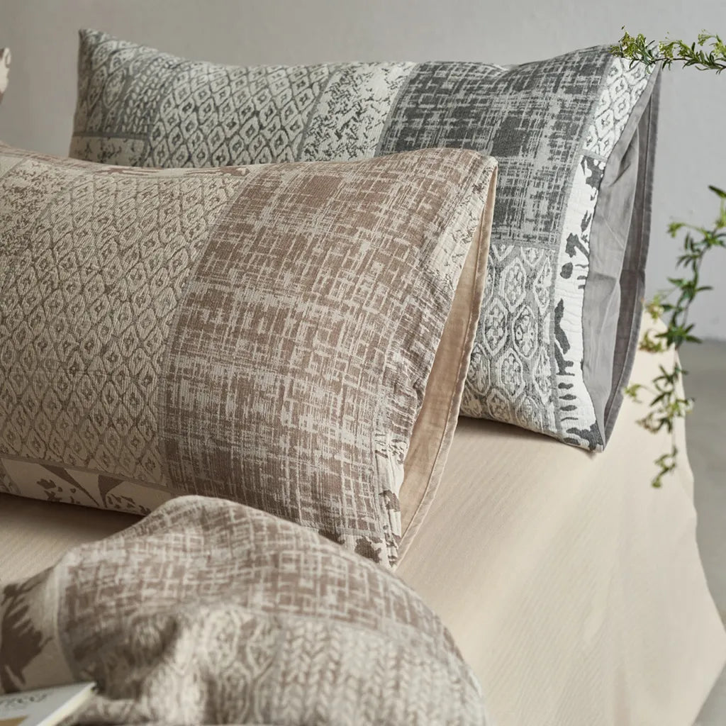 Vintage Patchwork Style Cotton Jacquard Bedding Set