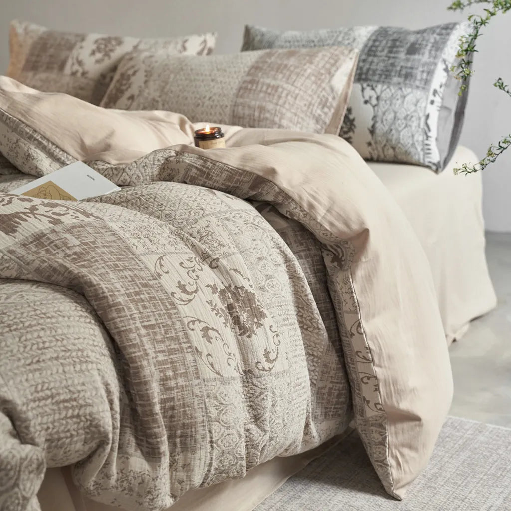 Vintage Patchwork Style Cotton Jacquard Bedding Set