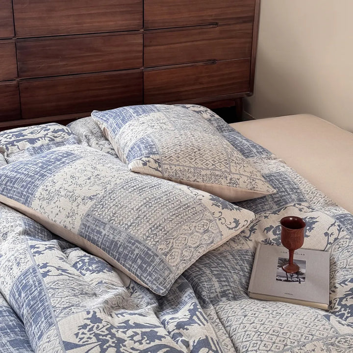 Vintage Patchwork Style Cotton Jacquard Bedding Set