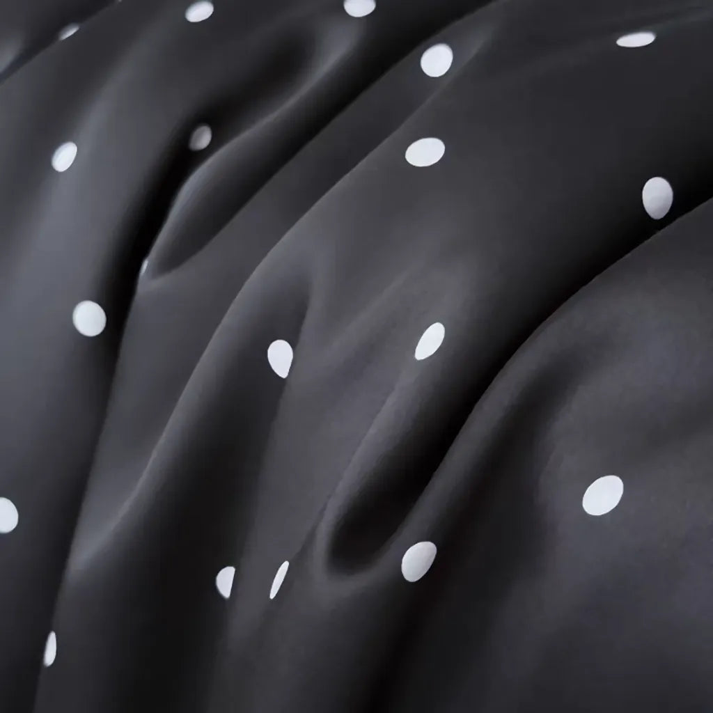 Black Polka Dot Tencel Bedding Set