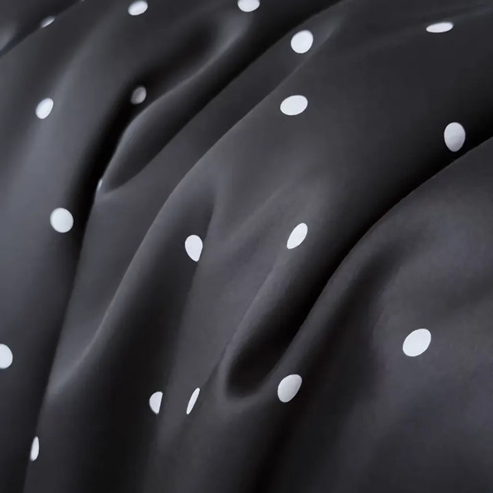 Black Polka Dot Tencel Bedding Set