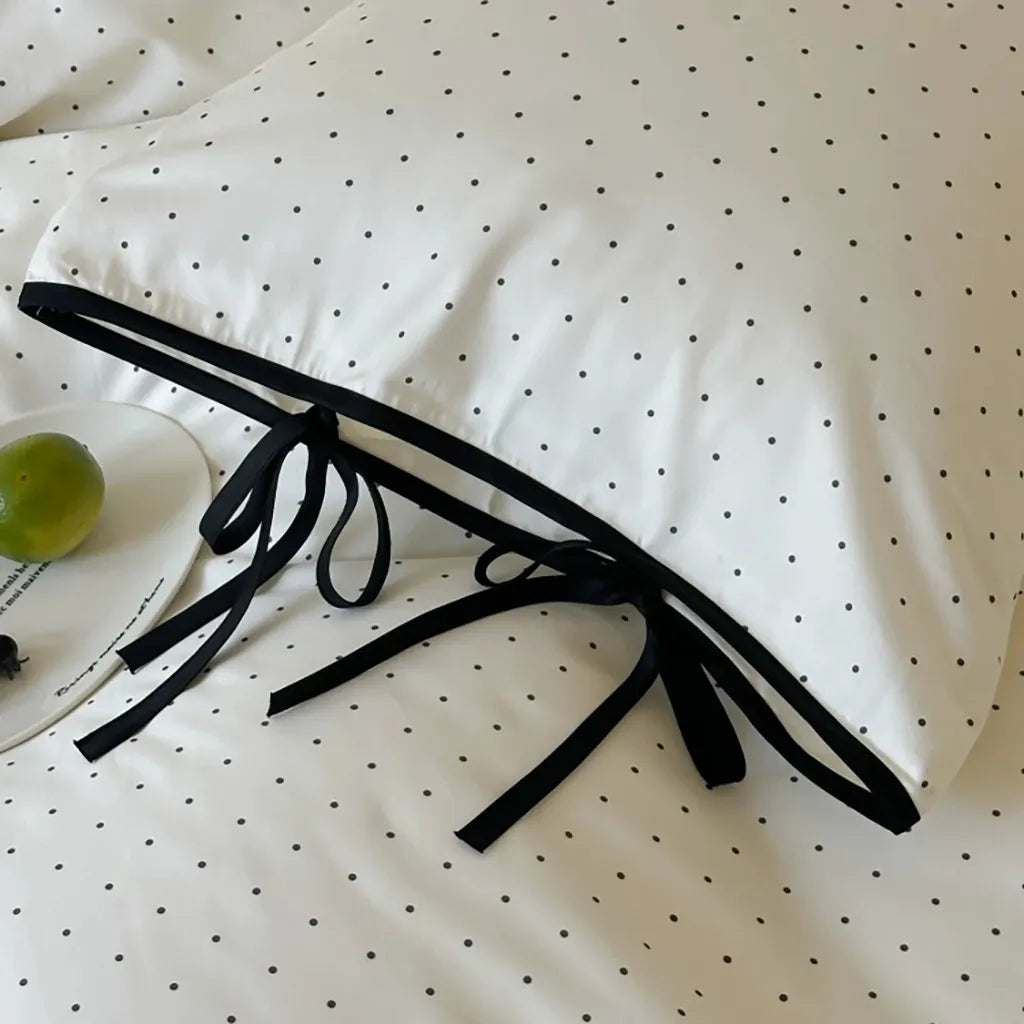 Sky & Snow Tiny Polka Dot Bedding Set