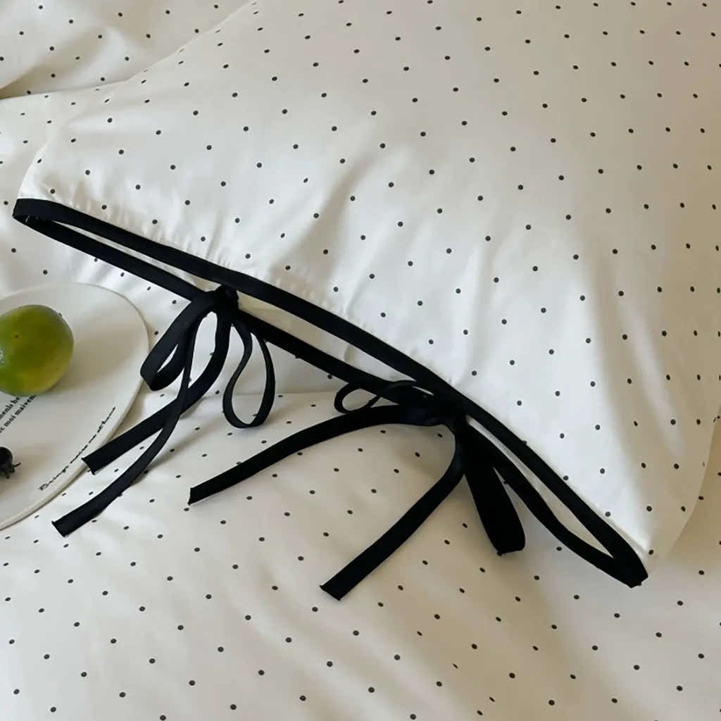 Sky & Snow Tiny Polka Dot Bedding Set