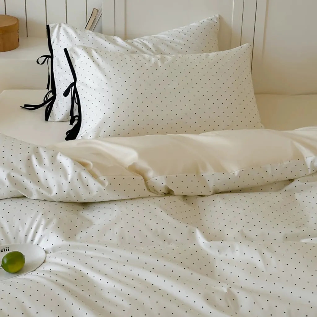 Sky & Snow Tiny Polka Dot Bedding Set