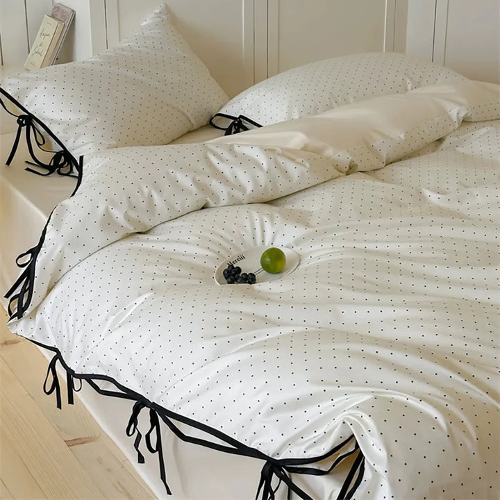 Sky & Snow Tiny Polka Dot Bedding Set