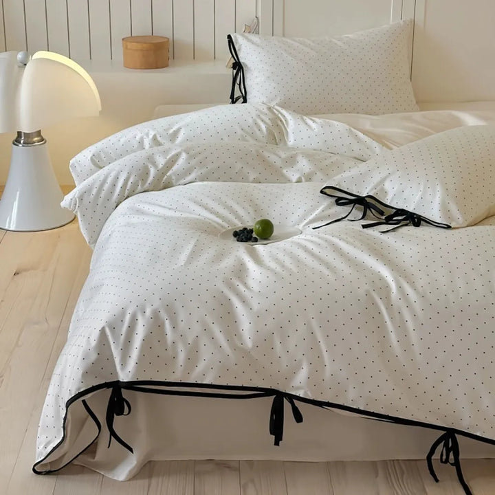 Sky & Snow Tiny Polka Dot Bedding Set