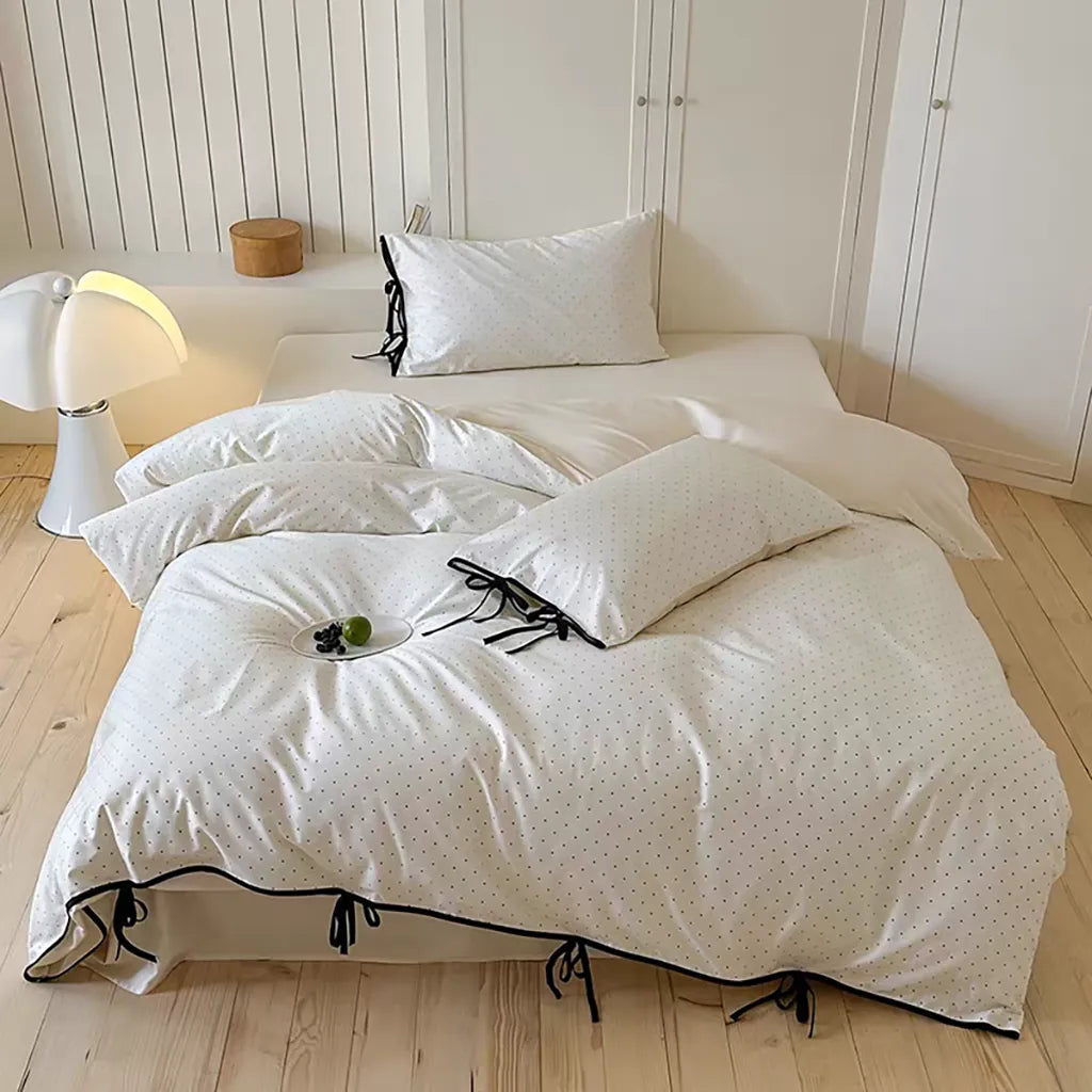 Sky & Snow Tiny Polka Dot Bedding Set