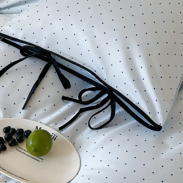 Sky & Snow Tiny Polka Dot Bedding Set