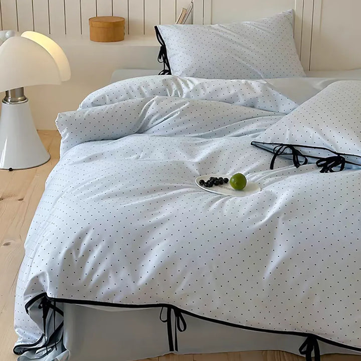 Sky & Snow Tiny Polka Dot Bedding Set