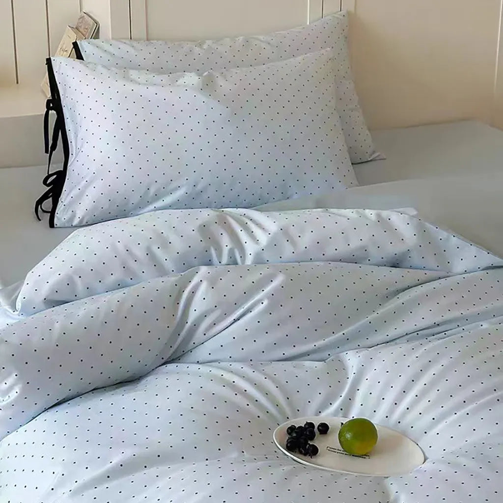 Sky & Snow Tiny Polka Dot Bedding Set