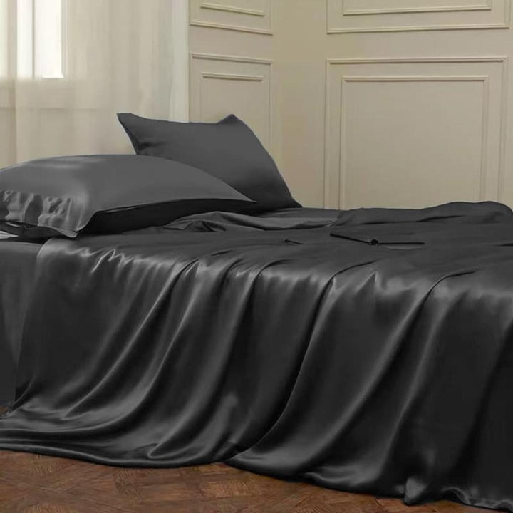 22 Momme Silk Sheet - Black