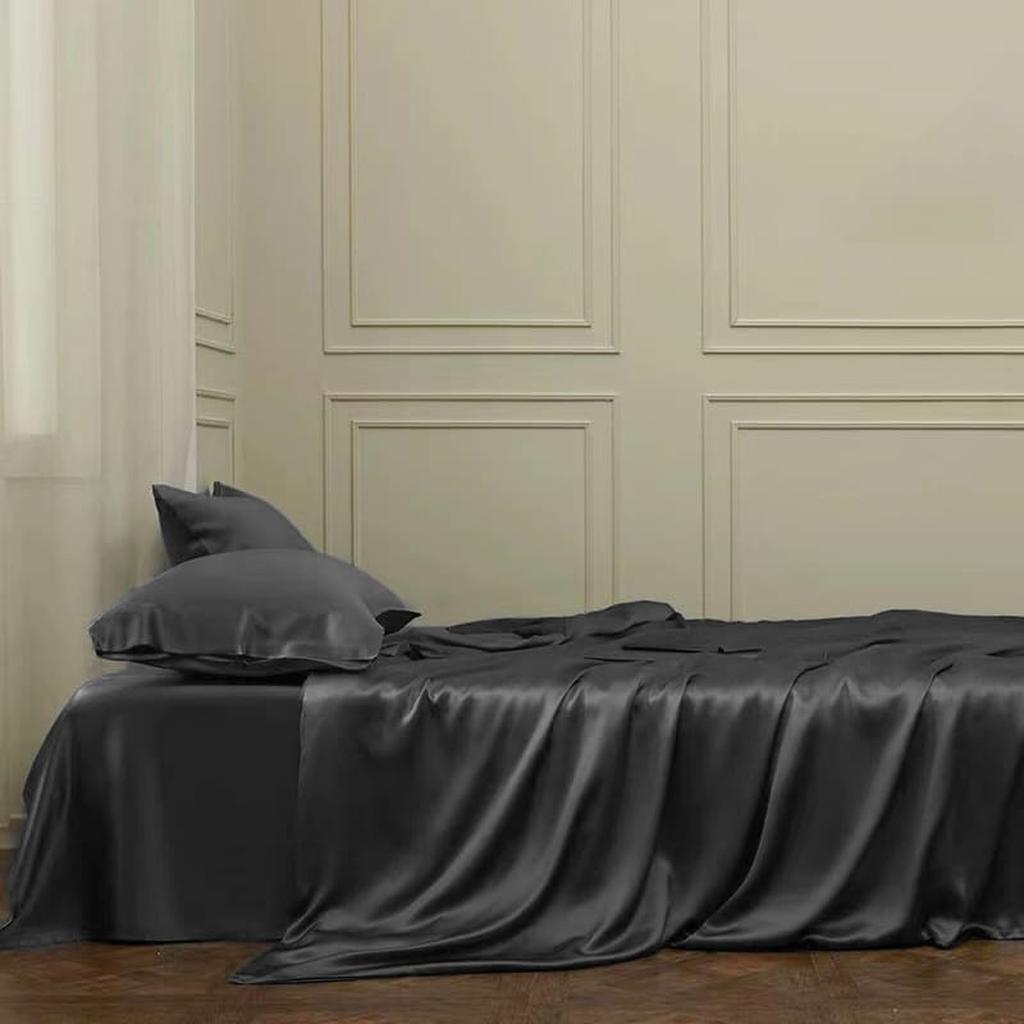 22 Momme Silk Sheet - Black
