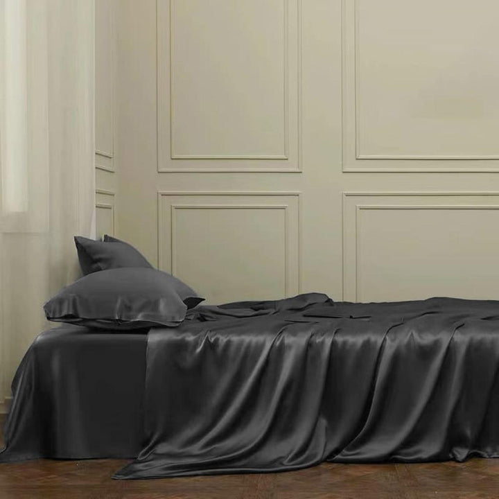 22 Momme Silk Sheet - Black