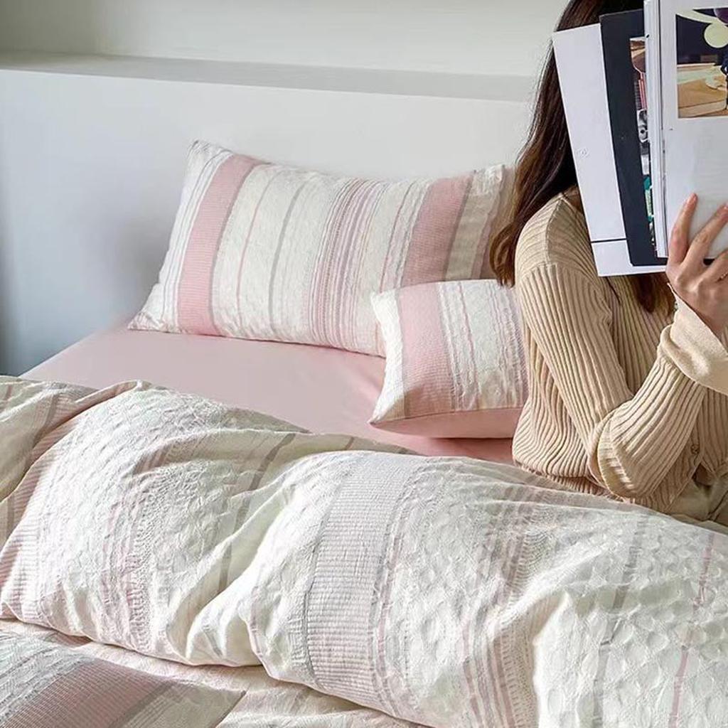 Asymmetry Jacquard Duvet Cover - Blue