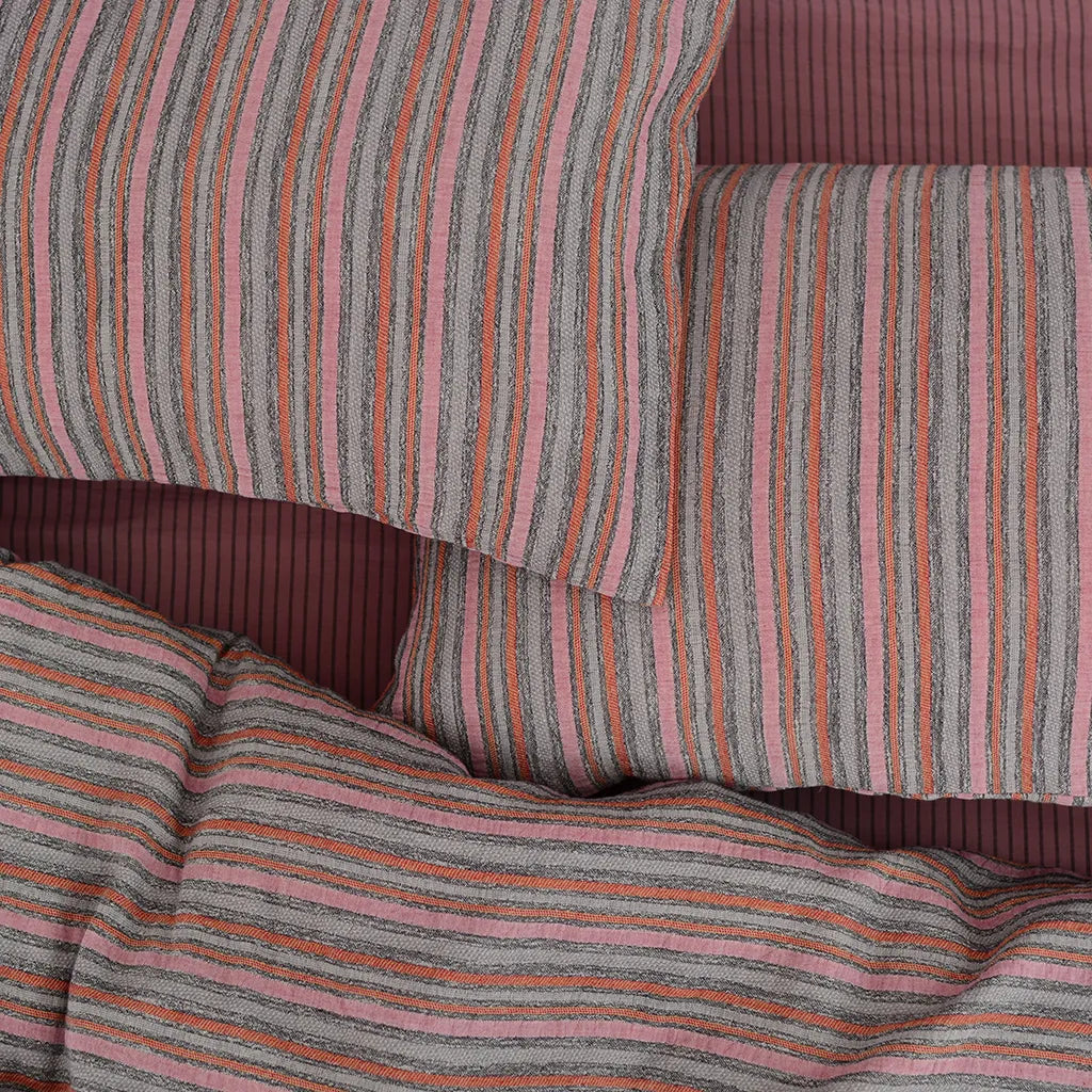 Boho Chic Striped Jacquard Duvet Cover