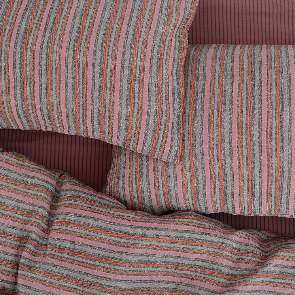 Boho Chic Striped Jacquard Duvet Cover