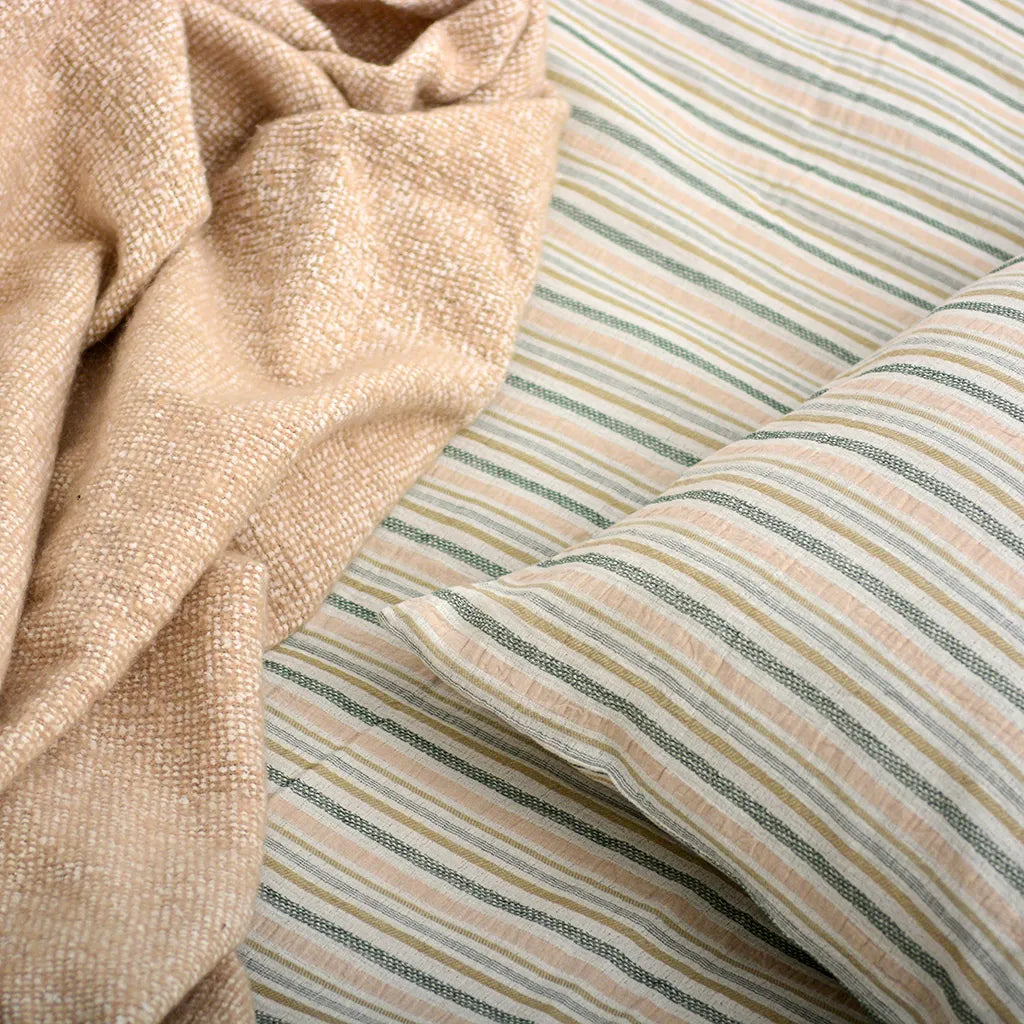 Boho Chic Striped Jacquard Duvet Cover