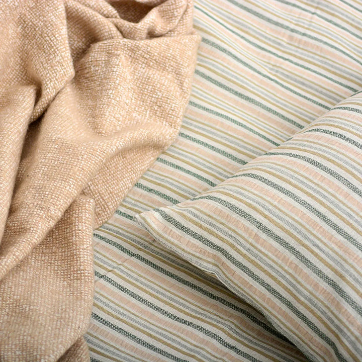 Boho Chic Striped Jacquard Duvet Cover