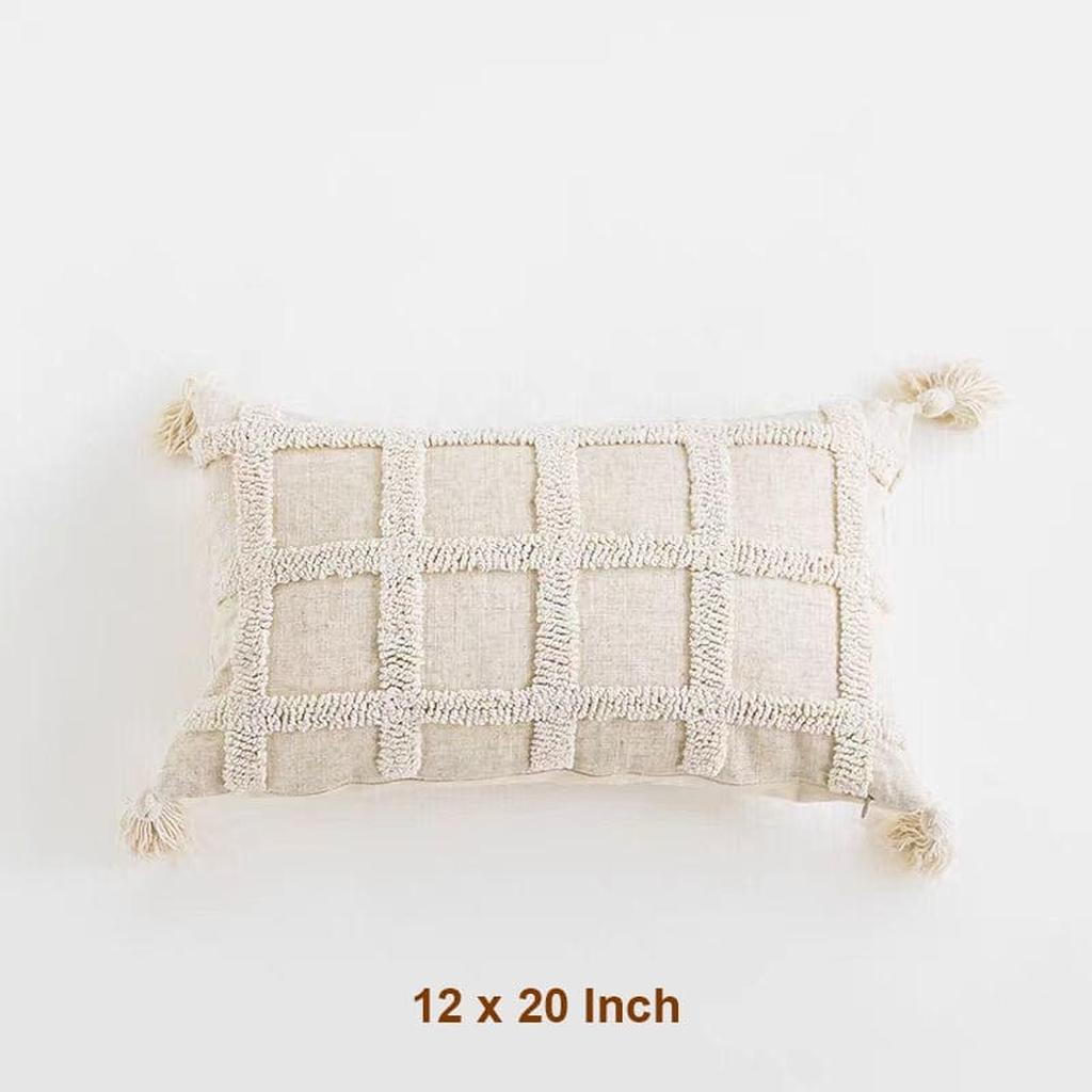 Boho Tufted Cotton Throw Pillow