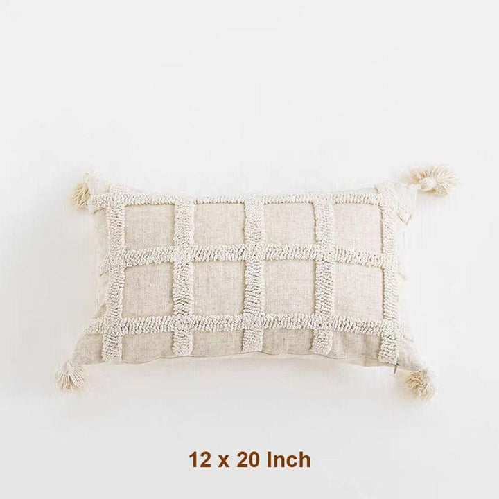 Boho Tufted Cotton Throw Pillow