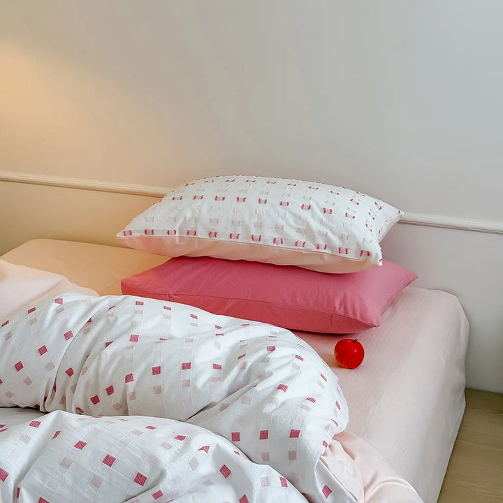 Check Jacquard Bedding Set