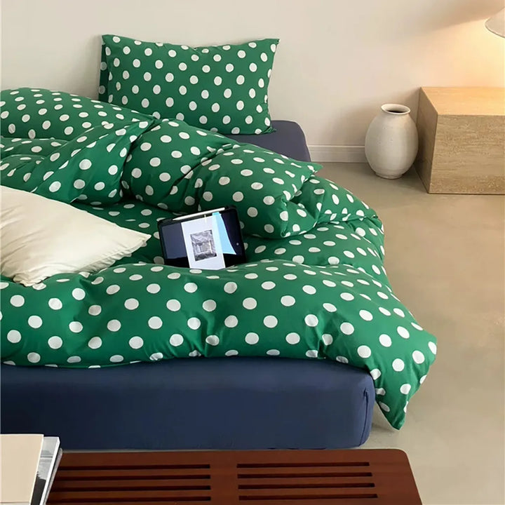 Classic Polka Dot Jersey Bedding Set
