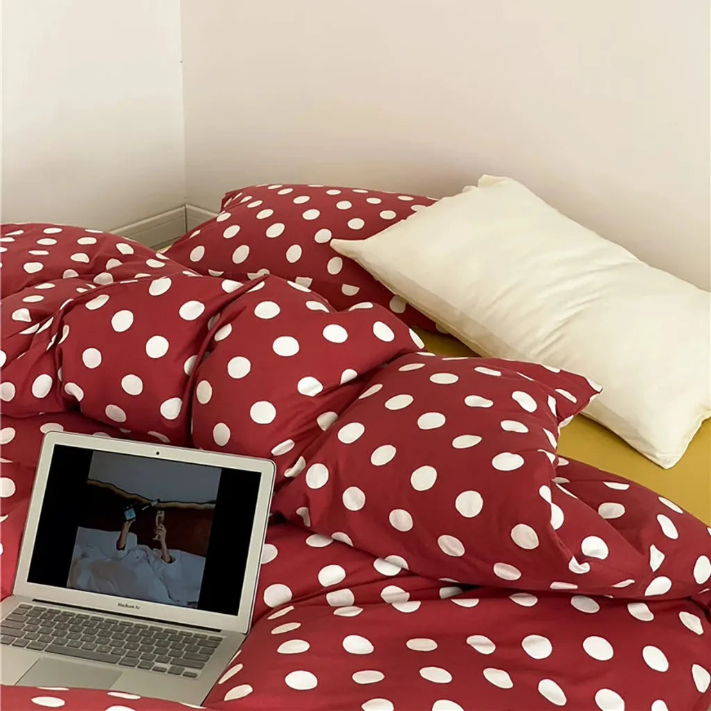 Classic Polka Dot Jersey Bedding Set