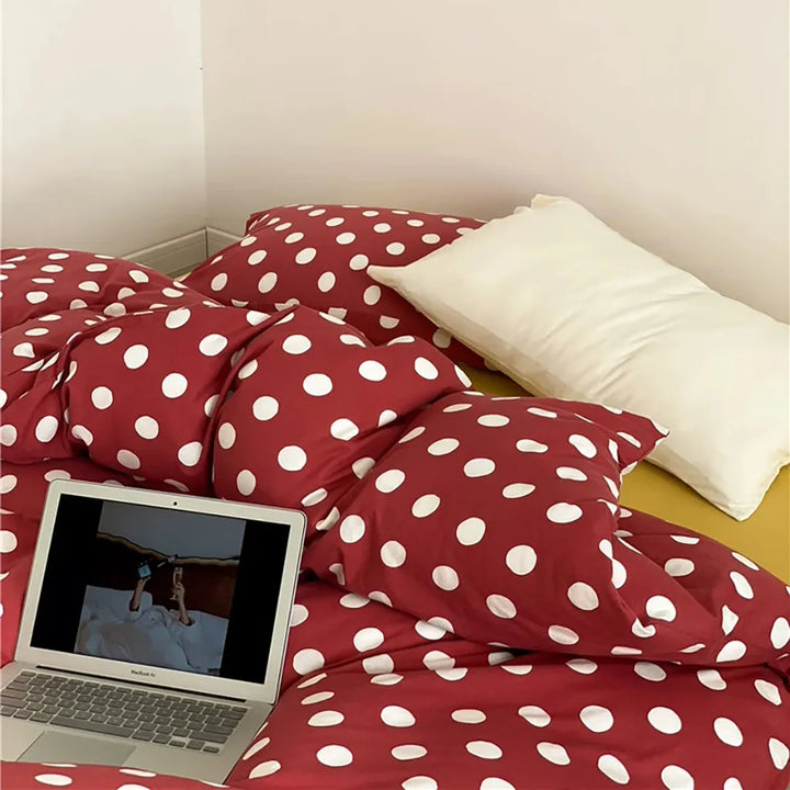 Classic Polka Dot Jersey Bedding Set