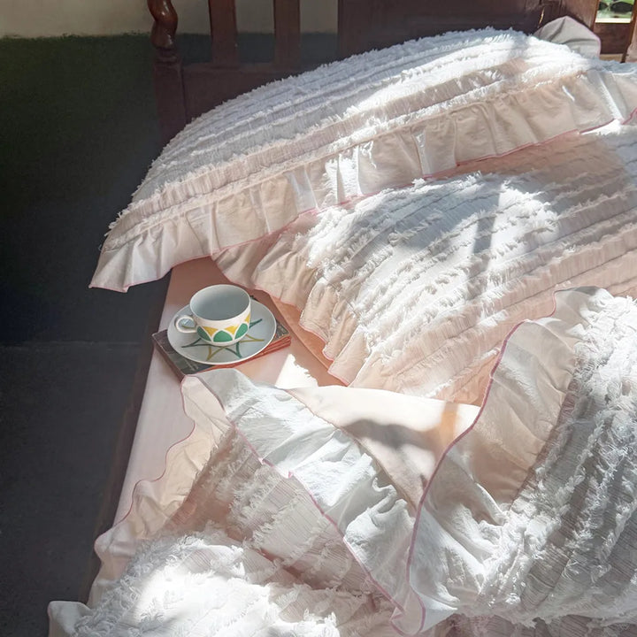 Cotton Clip Striped Bedding Set