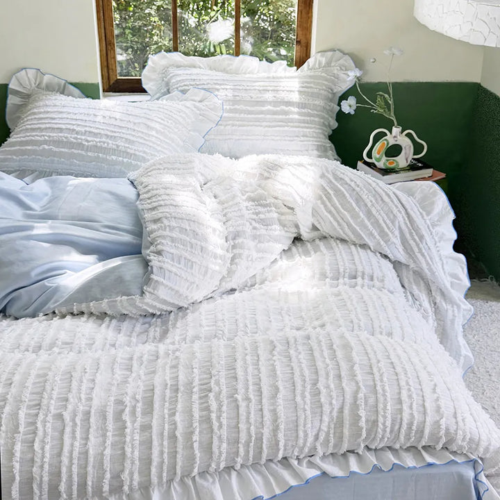 Cotton Clip Striped Bedding Set
