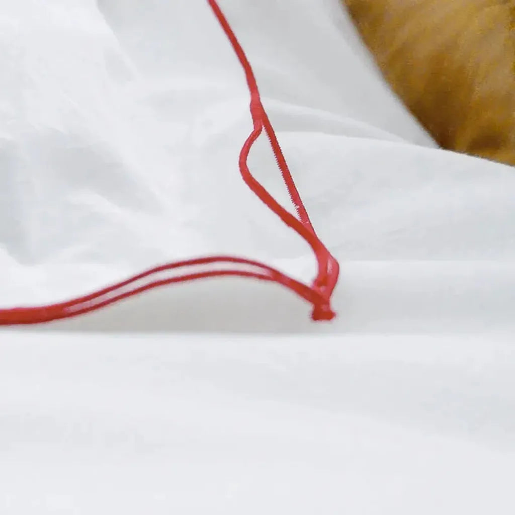 Contrast Flange Cotton Duvet Cover