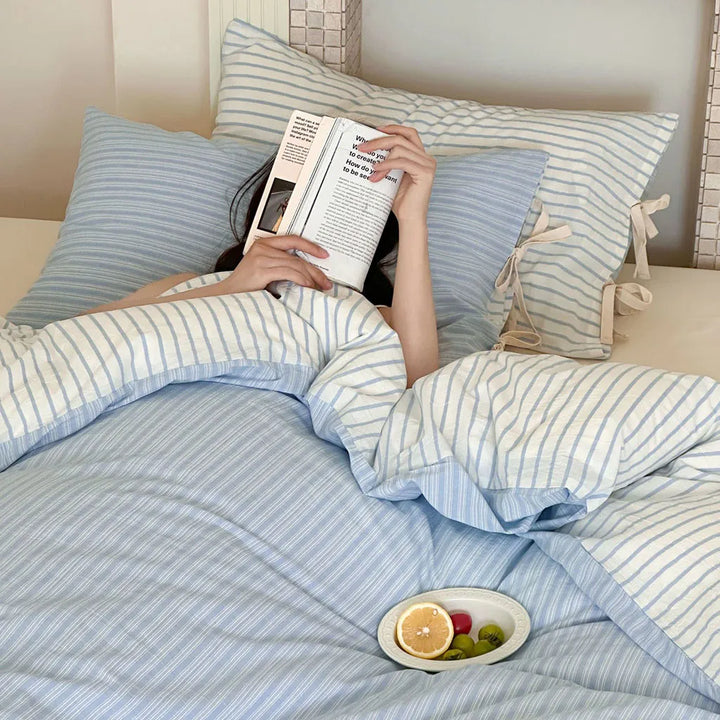 Contrast Stripe Duvet Cover