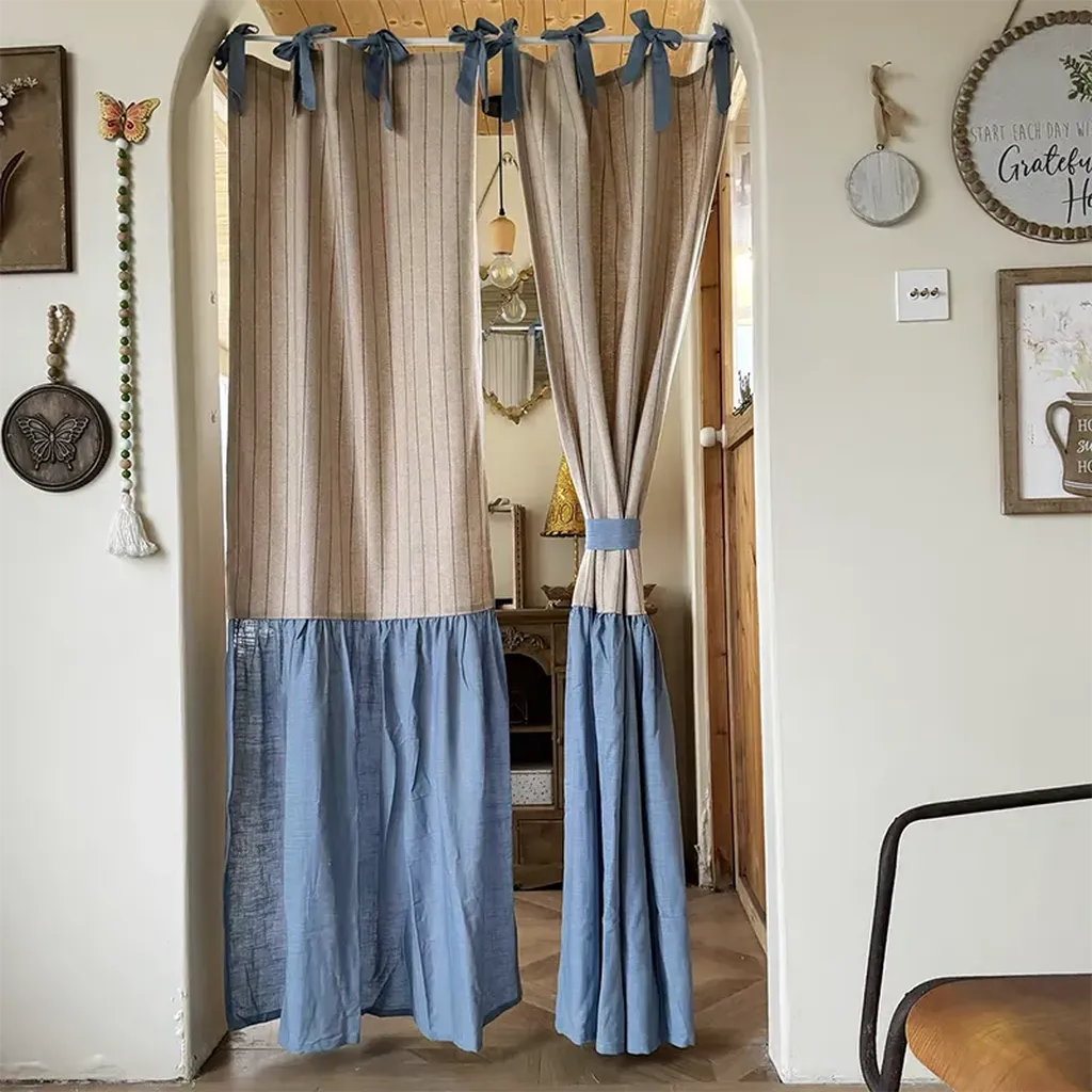 Cottage Stripe Doorway Curtains