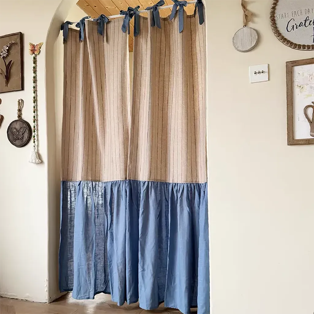 Cottage Stripe Doorway Curtains