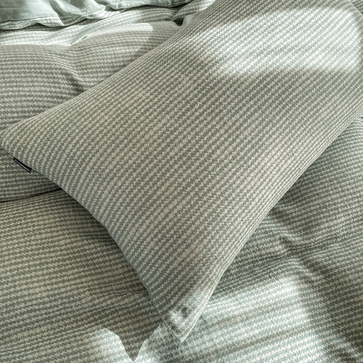 Cotton Houndstooth Jacquard Farmhouse Duvet Cover