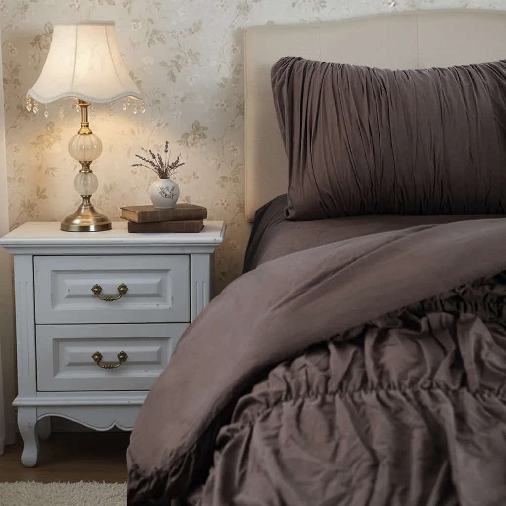 Cotton Ruched Duvet Cover