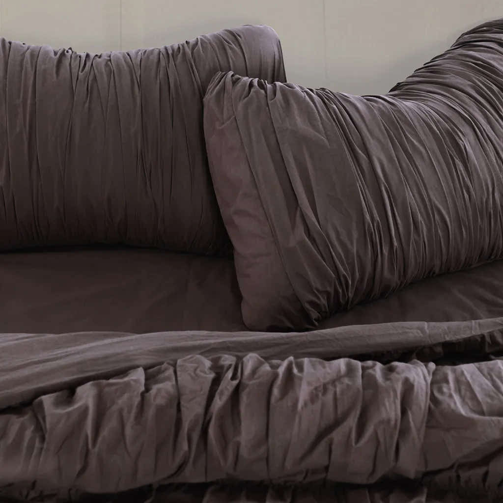 Cotton Ruched Duvet Cover