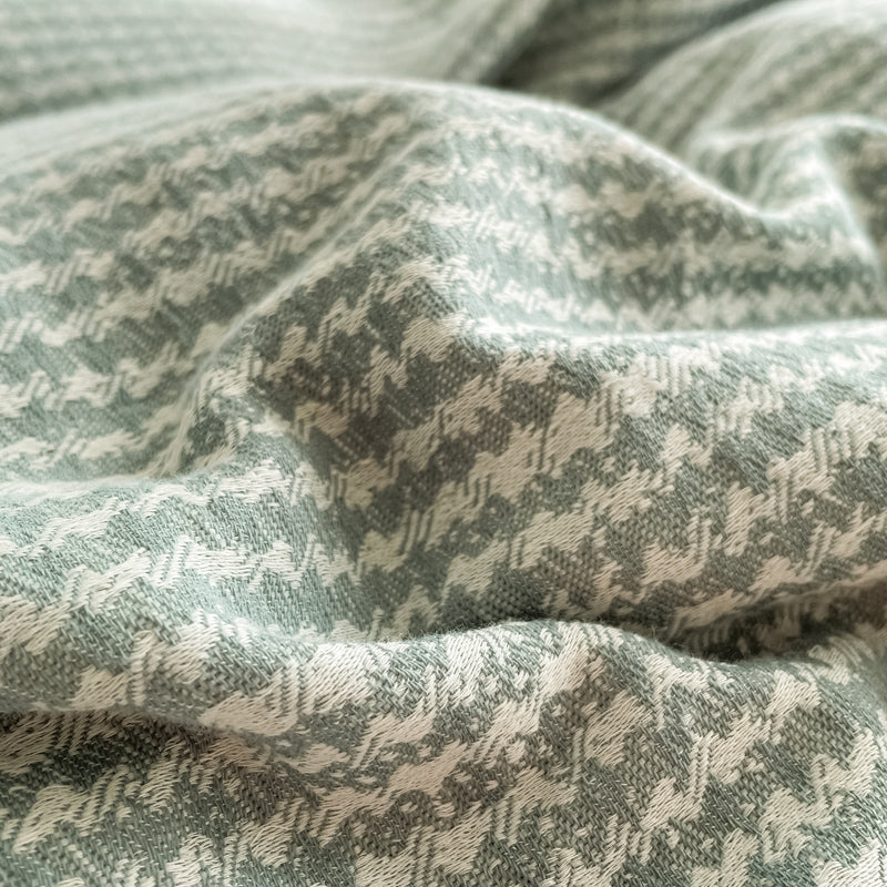 Cotton Houndstooth Jacquard Farmhouse Duvet Cover